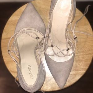 Nine West tie heels